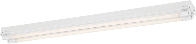 Designers Fountain LED Strip Lights, 2-Light T8 Industrial Tubes Ceiling Fixture, 3600 Lumens, 4000K, 4 ft, White, ST702T1840