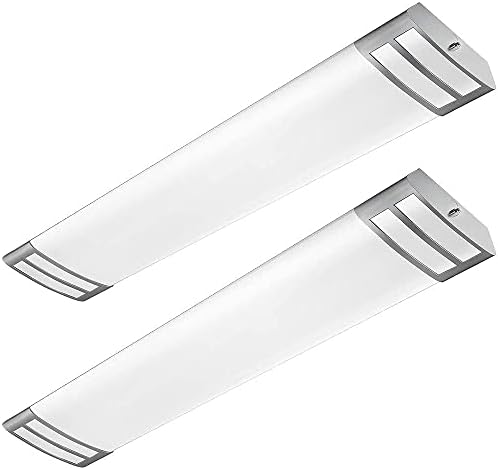 ANTLUX 4ft LED Flush Mount Linear Lights 40W 4500lm Kitchen Light Fixtures, 4000K, 4 Foot led Kitchen Ceiling Light fixtures for Living Room, Laundry, Replace for Fluorescent Version 2 Pack