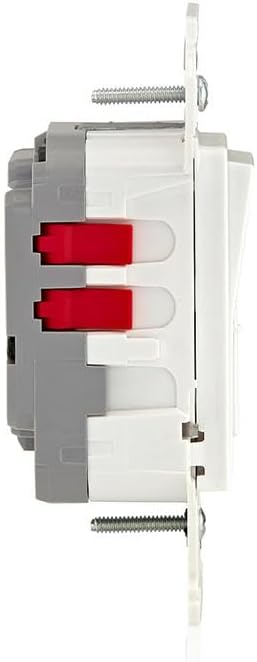 Leviton Lever Edge Rocker Slide Dimmer Switch for LED/Incandescent Bulbs, 150 Watt, Single Pole or 3-Way, 2-Pack, ESL01-2PW, White
