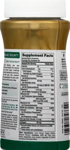 Nature's Bounty Women Multivitamin Gummies, Vitamin Supplements for Adults, General Health, Supports Immune and Bone Health, Mixed Berry and Raspberry Flavored, 90 Gummies (Pack of 3)