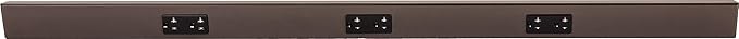 TR Series Angle Power Strip, 42 inch, 3 Dual Receptacles, Bronze