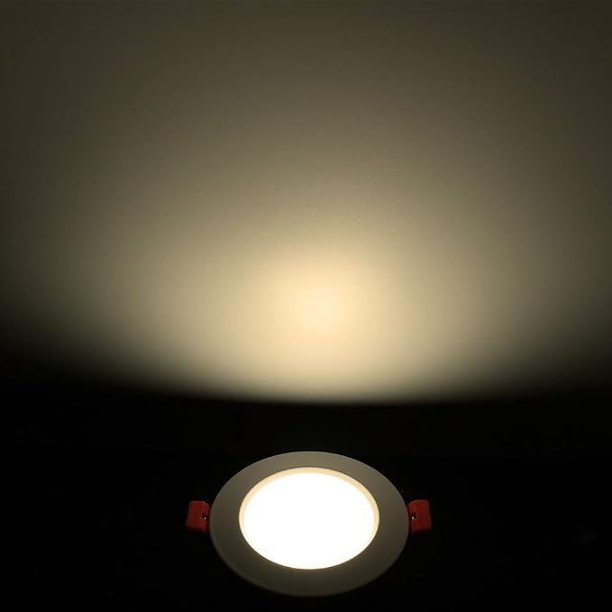 3 inch Dimmable LED Recessed Lighting, 7W Retrofit Downlight, 4000K Natural White, CRI 80 with LED Driver, as AC 110V Ceiling Light Fixture for Living Room, Kitchen, Bedroom, Hallway, 4 Pack