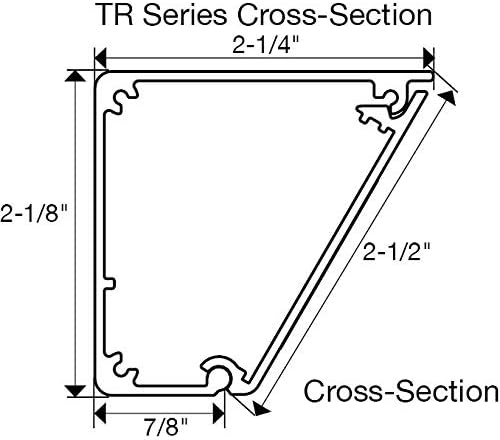 Task Lighting TR Series Angle Power Strip, 30 inch, 2 Dual Receptacles, Bronze