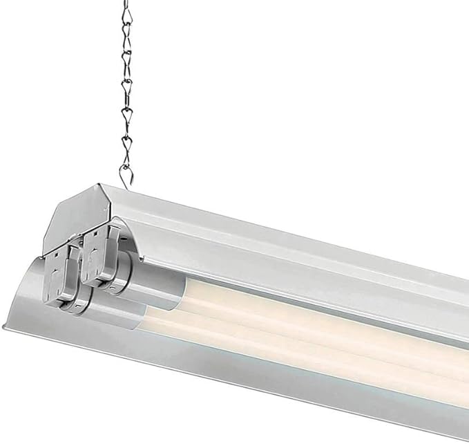 Designers Fountain 2-Lights Shop Light Fixture, 4 ft T8 LED Hanging Ceiling Lighting for Garage, Work Bench, Workshop and Utility Room, White Tubes, SL602T1840