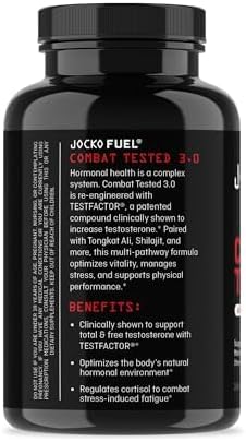 Jocko Fuel Test Booster for Men - Natural Endurance, Stamina, & Strength Booster - Muscle Builder for Men & Nitric Oxide Support with Ginger Root, Shilajit, & Tongkat Ali, 120ct (30 Servings)