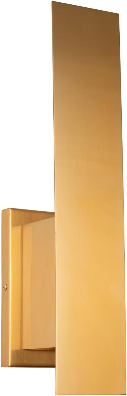 Edwarmlux Indoor Wall Sconces, Modern Wall Lights, Up and Down Wall Mount Light, Dimmable Hardwired Wall Light for Bedroom, Living Room, Hallway, GU10 Bulbs Excluded (Brushed Gold)