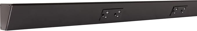 Task Lighting TR Series Tamper Resistant Under-Cabinet Angled Power Strip Track with Standard Outlets | 42" | Black