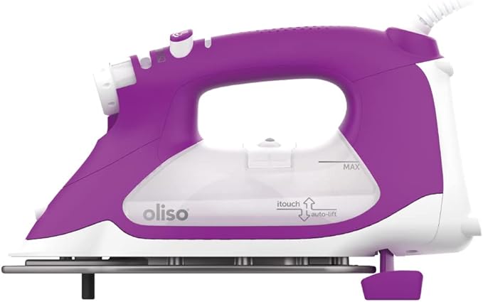 oliso TG1600 ProPlus Auto-Lift Steam Iron - Sewing Quilting & Clothes Ironing – 1800W, Orchid