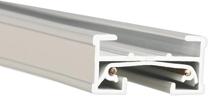 WAC Lighting JT6-WT 120V 6 Foot J Track with Mounting Hardware and Two End Caps, Single Circuit, White