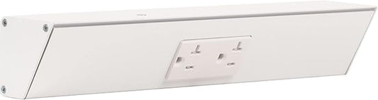 Task Lighting TR Series Angle Power Strip,12 inch, 1 Dual Receptacle, White