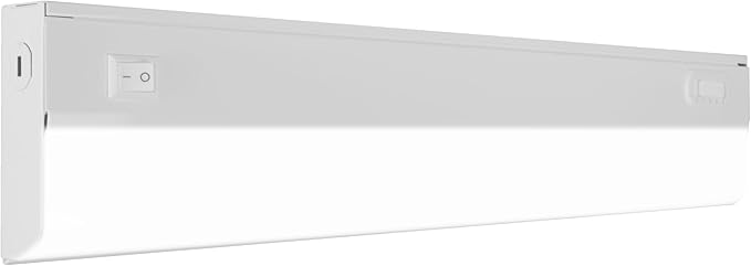 18” LED Direct Wire Under Cabinet Light with On/Off Switch - Dimmable LED Lights for Kitchen - Selectable CCT 2700K-5000K, 612-648 Lumens, 9W - UCB Hardwired Under Cabinet Lighting by NICOR Lighting