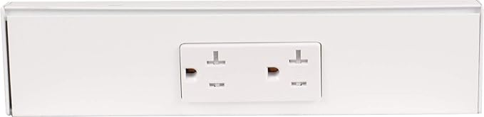 TR Series Angle Power Strip, 9 inch, 1 Dual Receptacles, White