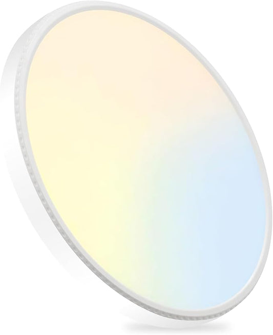 WKONCLDY 5CCT 3000k/3500K/4000K/5000k/6000k Selectable, Led Flush Mount Ceiling Light, 15.8 Inch 4800LM Round Modern Flat Panel,Super Slim for Living Dining Kitchen Bedroom Room