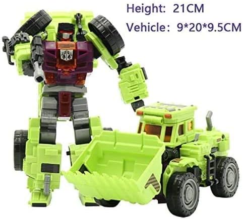 NBK Deformation Oversize Toys Robot Devastator Engineering Combiner 6 in 1 Action Figure Car Truck Model Gift for Kids Boys (Green)