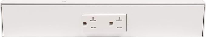 Task Lighting TR Series Angle Power Strip,12 inch, 1 Dual Receptacle, White