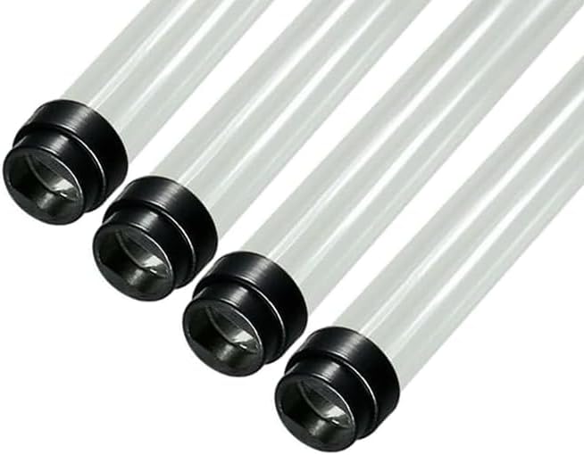T5 F28 4' | T-5 Tube Lamps Sleeves | 48" Fluorescent Tube Guard with End Caps | 3/4" Wide | Fluorolite Plastics | Color: CLEAR | 4 Pack