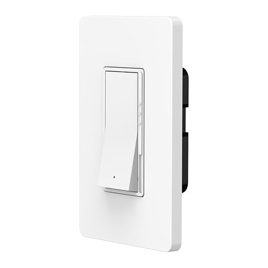 ThunderWay 1 Pack Slide Dimmer Light Switch, Single Pole or 3-Way LED Dimmer Switch, for 300W Dimmable LED/CFL Lights and 700W Incandescent/Halogen, Wall Plate Included, ETL Listed, White