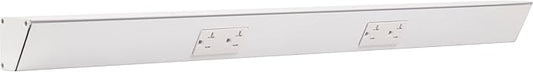 Task Lighting TR Series Angle Power Strip, 30 inch, 2 Dual Receptacles, White