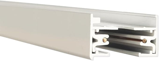 WAC Lighting LT2-WT 120V 2 Foot L Track with Mounting Hardware and Two End Caps, Single Circuit, White