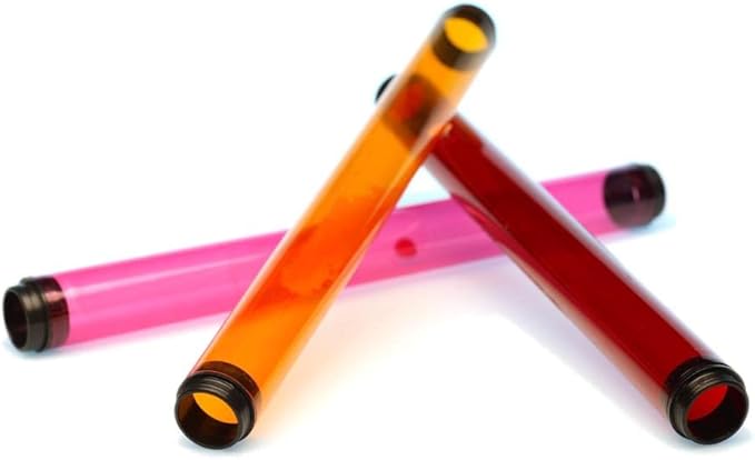 T5 F28 4' | T-5 Tube Lamps Sleeves | 48" Fluorescent Tube Guard with End Caps | 3/4" Wide | Fluorolite Plastics | Color: RED | 6 Pack