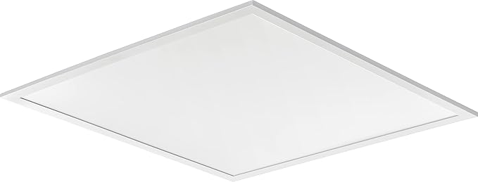 Lithonia Lighting CPX LED Flat Panel Light, 2Ftx2Ft LED Light Panel, Ceiling Lighting Fixture, 2500/3200/4000 Adjustable Lumens, 3500K/4000K/5000K Switchable CCT, Smooth Satin Lens, White (4-Pack)