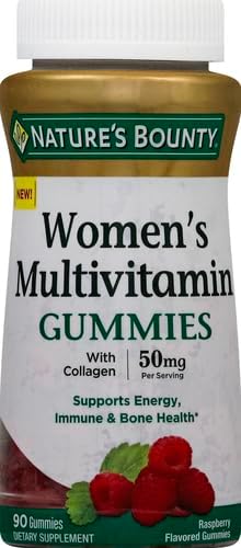 Nature's Bounty Women Multivitamin Gummies, Vitamin Supplements for Adults, General Health, Supports Immune and Bone Health, Mixed Berry and Raspberry Flavored, 90 Gummies (Pack of 3)
