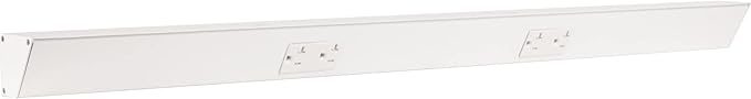 Task Lighting TR Series Angle Power Strip, 36 inch, 2 Dual Receptacles, White