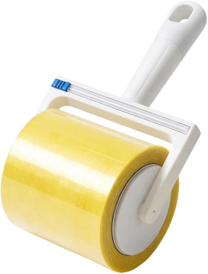 Extra Sticky Lint Roller for Pet Hair, 6cm & 10cm Wide, Tearable Reverse Roll, Reusable Handle, Strong Adhesive Roller for Clothes, Sofa, Carpet, Furniture, Dog & Cat Hair Remover(10cm)