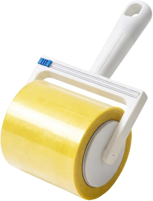 Extra Sticky Lint Roller for Pet Hair, 6cm & 10cm Wide, Tearable Reverse Roll, Reusable Handle, Strong Adhesive Roller for Clothes, Sofa, Carpet, Furniture, Dog & Cat Hair Remover(6cm)