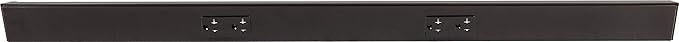 Task Lighting TR Series Angle Power Strip, 36 inch, 2 Dual Receptacles, Black