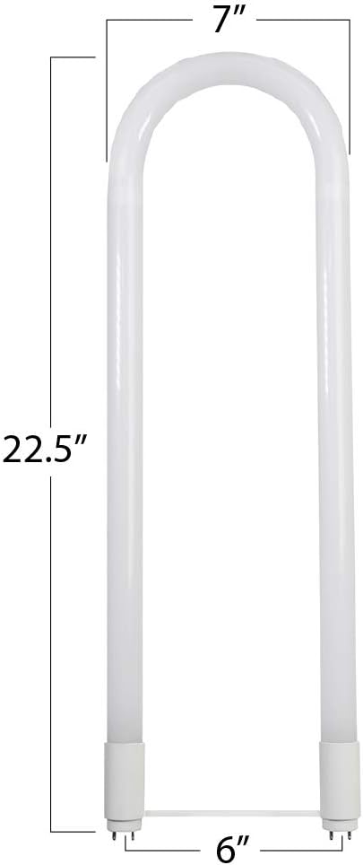 Feit Electric T8 U-Bend LED Tube Light, 15 Watts, Replaces 32W FB32T8 Fluorescent U-Bend, 2100 Lumens, Cool White 4000K, Type A+B Direct Replacement or Ballast Bypass, G13 Base, 50,000 Hours, 4-Pack