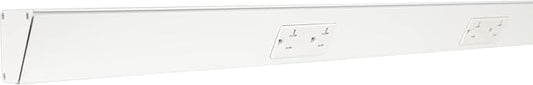 Task Lighting TR Series Angle Power Strip, 60 inch, 4 Dual Receptacles, White