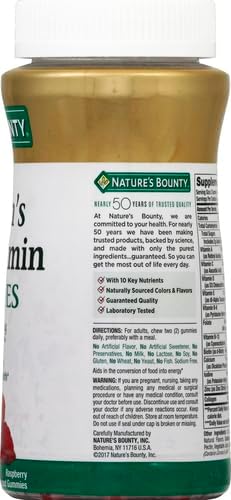 Nature's Bounty Women Multivitamin Gummies, Vitamin Supplements for Adults, General Health, Supports Immune and Bone Health, Mixed Berry and Raspberry Flavored, 90 Gummies (Pack of 3)