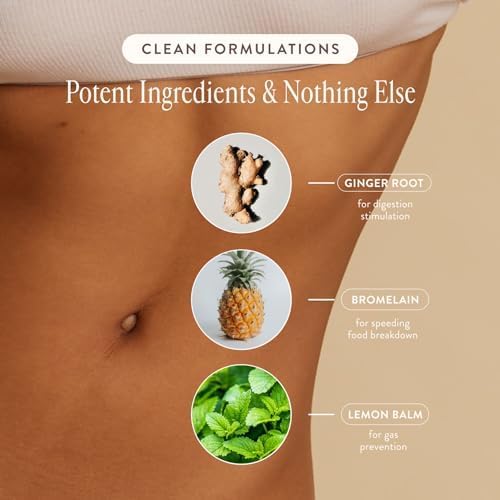 Enzymes digestives Arrae à action rapide contre les ballonnements, capsules de soulagement naturel des ballonnements, des gaz et de l'indigestion (30 unités)
