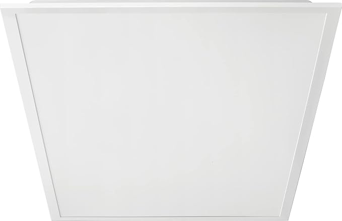 Lithonia Lighting CPX 2x4 LED Flat Panel Light, 2 Ft. x 4 Ft. LED Light Panel, Ceiling Lighting Fixture, 4000/5000/6000 Adjustable Lumens, 3500K/4000K/5000K CCT, Smooth Satin Lens, White (2-Pack)