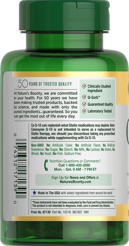 Nature's Bounty CoQ10, Supports Heart Health, Dietary Supplement, 200mg, 80 Rapid Release Softgels, (Pack of 2)