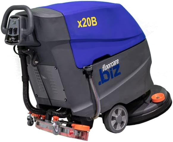 USA-CLEAN Commercial Auto Floor Scrubber Machine - Walk-Behind, Battery-Powered - 20" Cleaning Path, 16-Gallon Tank - High Performance, Easy Operation - All Parts Included (x20B)