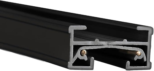 WAC Lighting JT4-BK 120V 4 Foot J Track with Mounting Hardware and Two End Caps, Single Circuit, Black
