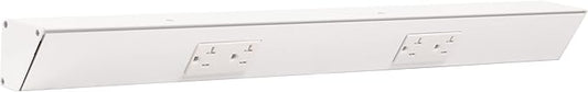 Task Lighting TR Series Angle Power Strip, 24 inch, 2 Dual Receptacles, White