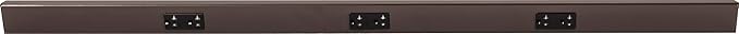 Task Lighting TR Series Angle Power Strip, 48 inch, 3 Dual Receptacles, Bronze