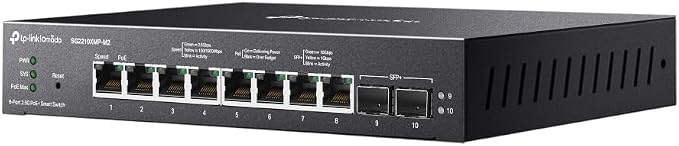 TP-Link SG2210XMP-M2 Omada 8-Port 2.5GBASE-T and 2 10GE SFP+ Smart Switch with PoE+