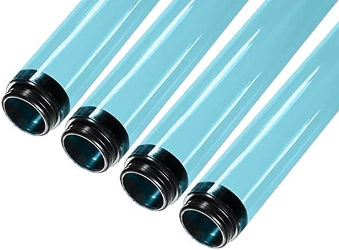 T5 F28 4' | T-5 Tube Lamps Sleeves | 48" Fluorescent Tube Guard with End Caps | 3/4" Wide | Fluorolite Plastics | Color: LIGHT BLUE | 4 Pack