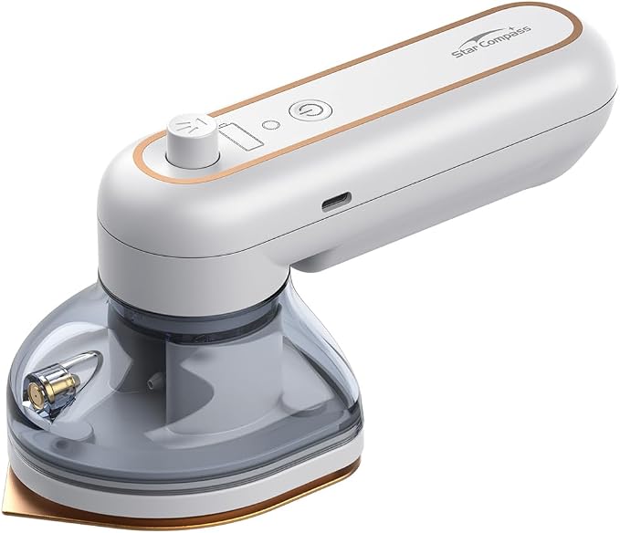 Cordless Handheld Iron, Portable Travel Iron Cruise Approved, USB-C Rechargeable Compact Iron for Spray Assist Dry Ironing with Precision Tip for Clothes，2026 Upgrade