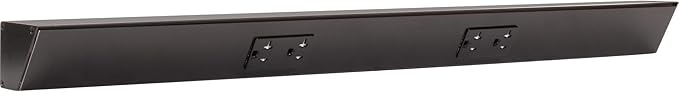 Task Lighting TR Series Angle Power Strip, 30 inch, 2 Dual Receptacles, Black