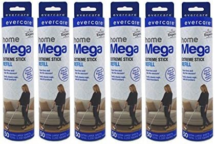 Evercare Large Surface Pet Roller Refill 6 Pack - 50 Sheet Each