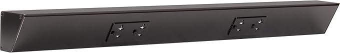 Task Lighting TR Series Angle Power Strip, 24 inch, 2 Dual Receptacles, Black
