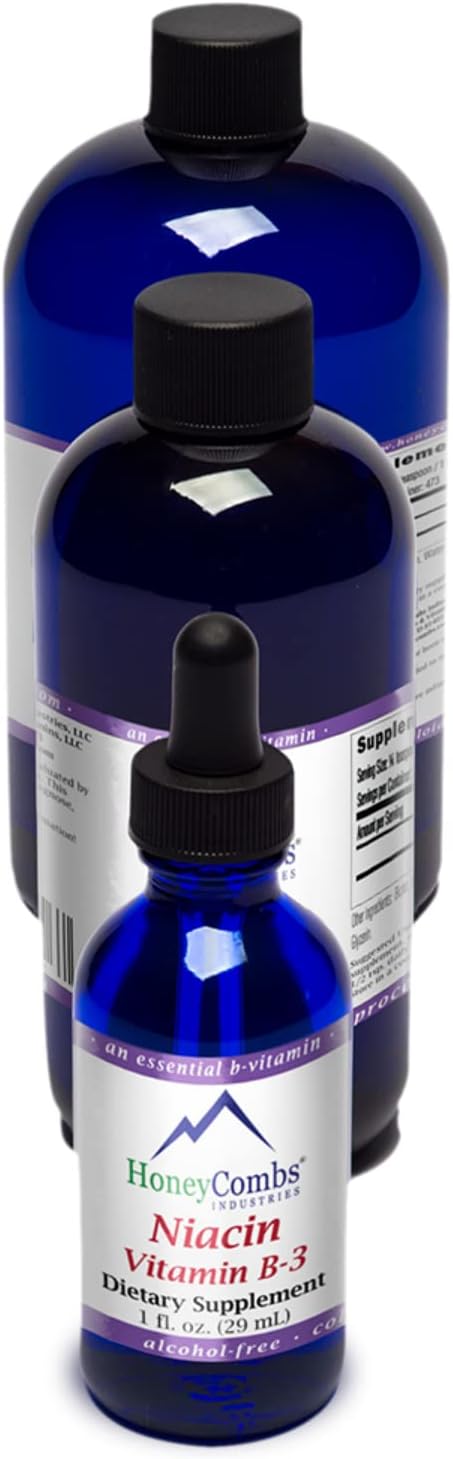 Vitamin B3-Niacin 80mg Niacin Equivalent Drops – Vitamin B Liquid Niacin Drops – Alcohol-free, Non-GMO Niacin Supplement 1oz
