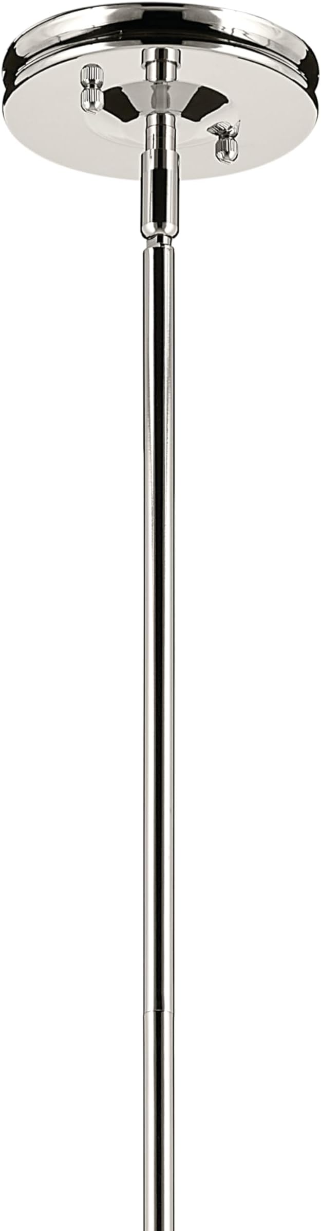 Kichler Laria 1-Light Pendant Light Fixture with Clear Glass in Polished Nickel, Kitchen Island Hanging Light for Traditional Spaces, Sloped Ceiling Compatible (19.75" x 16"), 52775PNCLR