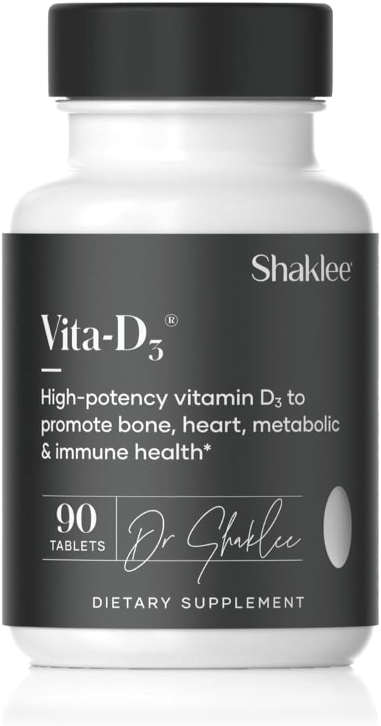 Shaklee - Vita-D3® 2 000 UI - Vitamine D3 haute puissance pour la santé des os, du cœur et du système immunitaire | Vitamine D, améliore l'absorption du calcium et le bien-être général | 1 comprimé par jour - 90 comprimés