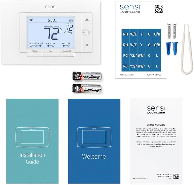 Sensi Smart Thermostat, Wi-Fi, DIY, Alexa, Energy Star Certified, ST55